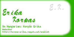 erika korpas business card